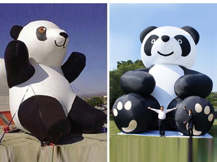 五河充气熊猫展示